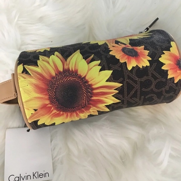 Calvin Klein Bags Calvin Klein Sunflower Cosmetic Case Makeup Bag